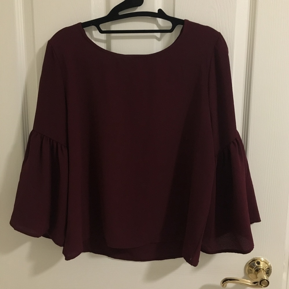 Maroon Bell sleeved top